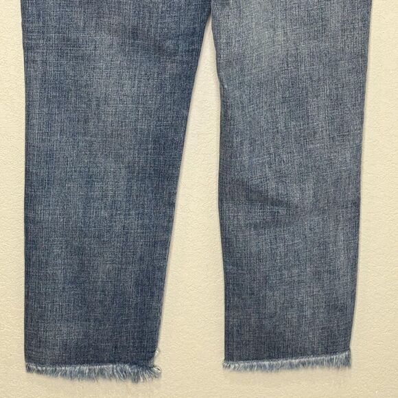 James Jeans Jeans Womens 29 Blue Hi-Lo Straight High Rise Stepped Hem Made USA - Picture 7 of 11